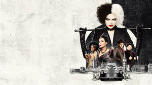 Cruella 2021 Main Characters Poster Wallpaper