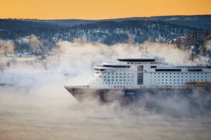 Cruise Ship In Nordic Region Wallpaper