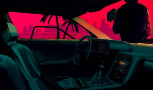 Cruise The Night In A Retro 80s Car Wallpaper