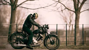 Cruising Down The Pavement On A Harley Davidson V-rod Wallpaper