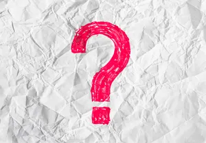 Crumpled Paper Texture Question Mark Wallpaper