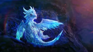Crystal Blue Water Dragon Wallpaper