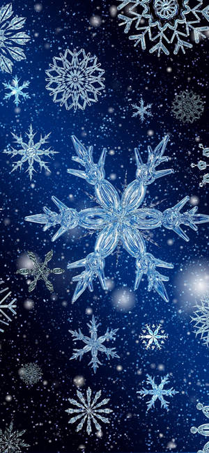 Crystal Snowflakes Winter Iphone Wallpaper