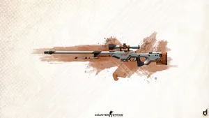 Cs Go Sniper In Asiimov Skin Wallpaper