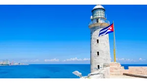 Cuban Flag El Morro Fortress Lighthouse Wallpaper