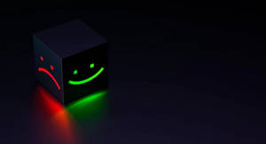 Cube Neon Smile Wallpaper