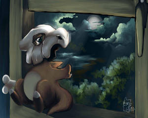 Cubone By The Window Wallpaper