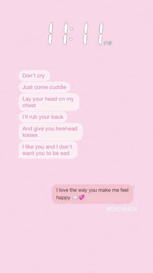 Cuddle Message 11:11 Pm Wallpaper