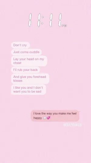 Cuddle Message 11:11 Pm Wallpaper