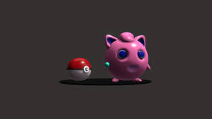 Cuddly Jigglypuff Captured In A Pokeball Wallpaper