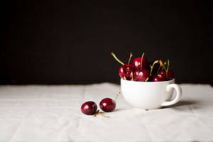 Cup Of Skeena Cherries Wallpaper