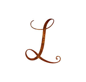 Cursive Brown Letter L Wallpaper