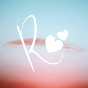 Cursive R Name Sunset Wallpaper