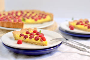 Custard Strawberry Pie Wallpaper