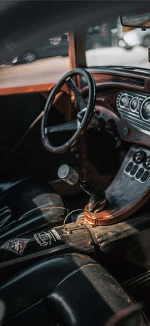 Custom Hot Rod Car Interior Wallpaper