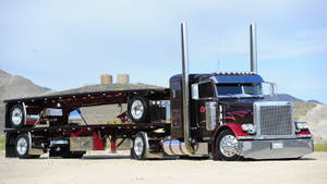 Custom Peterbilt Hay Hauler Wallpaper