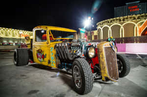 Customized Hot Rod Outside Circus Circus Casino Wallpaper