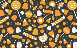 Cute Aesthetic Halloween Candies Wallpaper