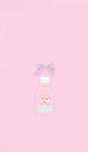 Cute Aesthetic Milk Plain Pink Wallpaper