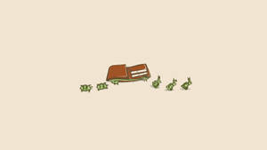 Cute Aesthetic Money Leaving Wallet Wallpaper