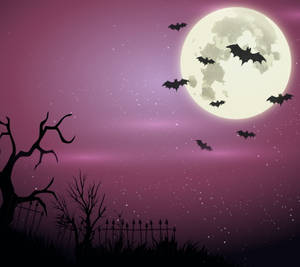 Cute Aesthetic Purple Halloween Wallpaper