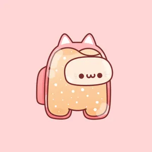 Cute Among Us Pink Stuff Wallpaper