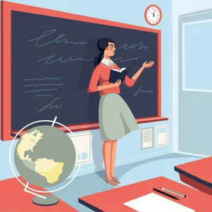 Cute Animated Teacher Wallpaper
