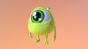 Cute Baby Scarer Mike Wazowski Wallpaper