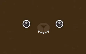 Cute Bear Brown Background Wallpaper