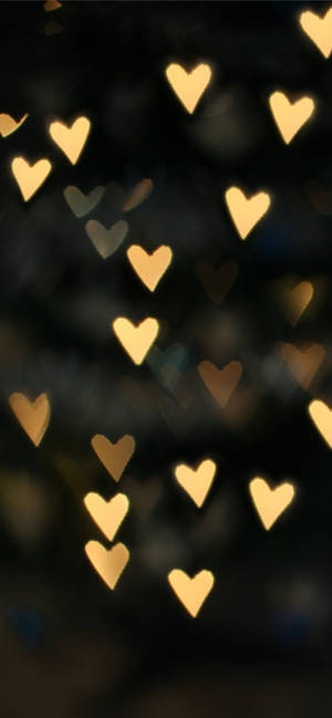 Cute Beige Heart Iphone Wallpaper