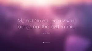 Cute Best Friend Quote Wallpaper