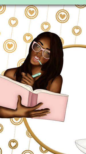 Cute Black Girl Dope Art Illustration Wallpaper