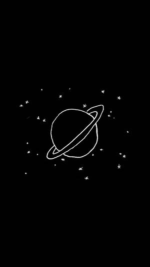 Cute Black Planet Aesthetic Wallpaper