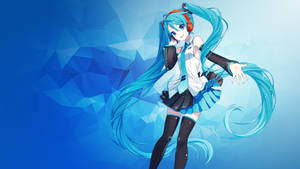 Cute Blue Aesthetic Hatsune Miku Wallpaper