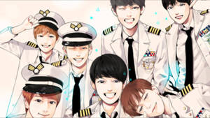 Cute Bts Drawing Sailor Wallpaper