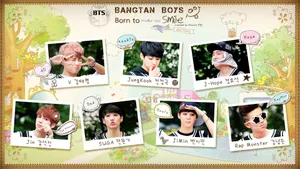 Cute Bts Group Aesthetic Fanart Wallpaper