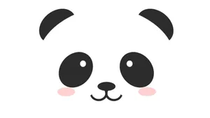 Cute Cartoon Animal Panda Bear Face Wallpaper