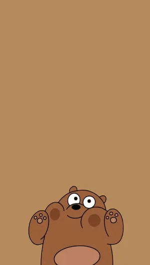 Cute Cartoon Grizzly Bear Wallpaper