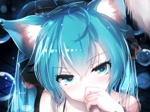 Cute Cat-like Hatsune Miku Hd Wallpaper