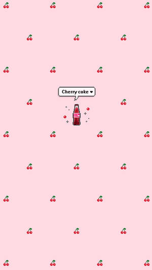 Cute Cherry Coke Aesthetic Phone Wallpaper