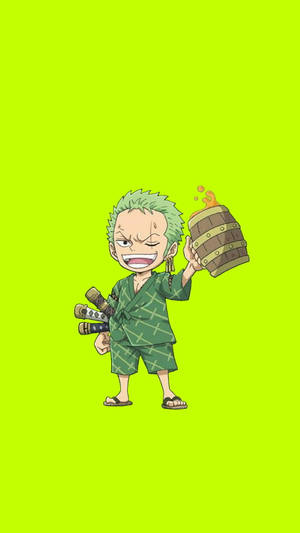 Cute Chibi Drawing Zoro Pfp Wallpaper