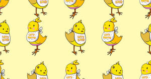 Cute Chica Fnaf Pattern Wallpaper