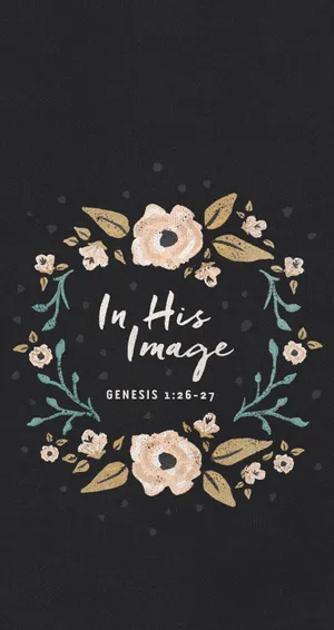 Cute Christian In His Image Flower Wreath Wallpaper