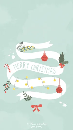 Cute Christmas Banner Wallpaper