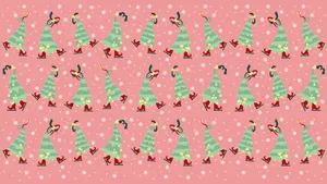 Cute Christmas Tree With Boots Wallpaper