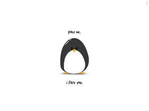 Cute Chubby Penguin Art Wallpaper