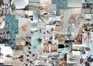 Cute Collage Neutral Nature Colors Wallpaper