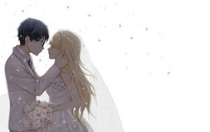 Cute Couple Kaori Miyazono Kousei Arima Wallpaper