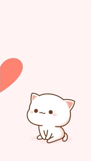 Cute Couple Matching Right White Kitten Wallpaper