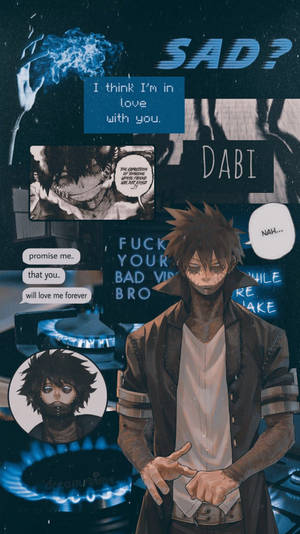 Cute Dabi Dark Blue Aesthetic Wallpaper